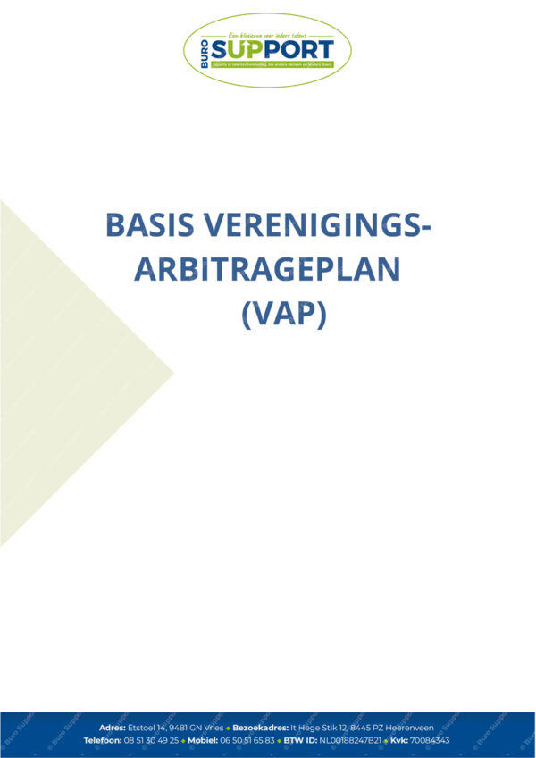 Basis Verenigingsarbitrageplan (VAP)