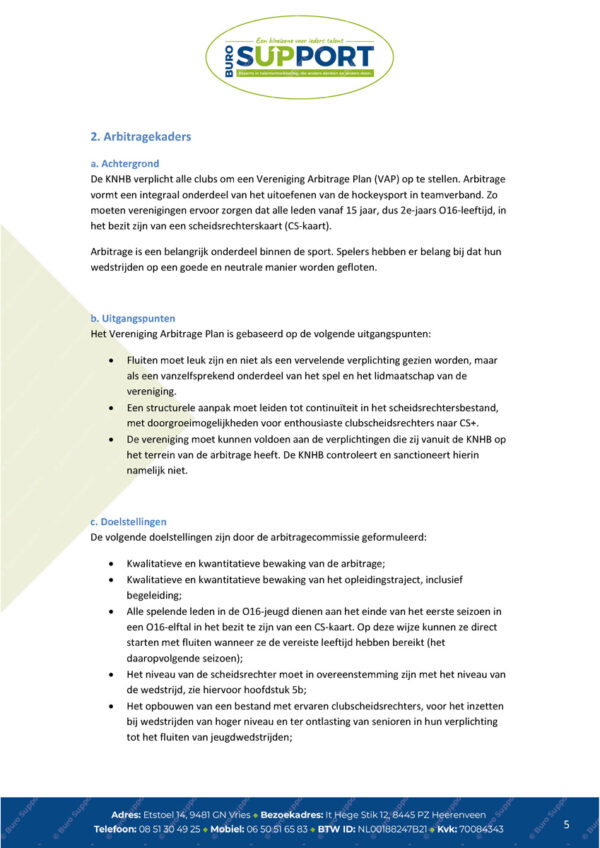 Basis Verenigingsarbitrageplan (VAP) - Afbeelding 5