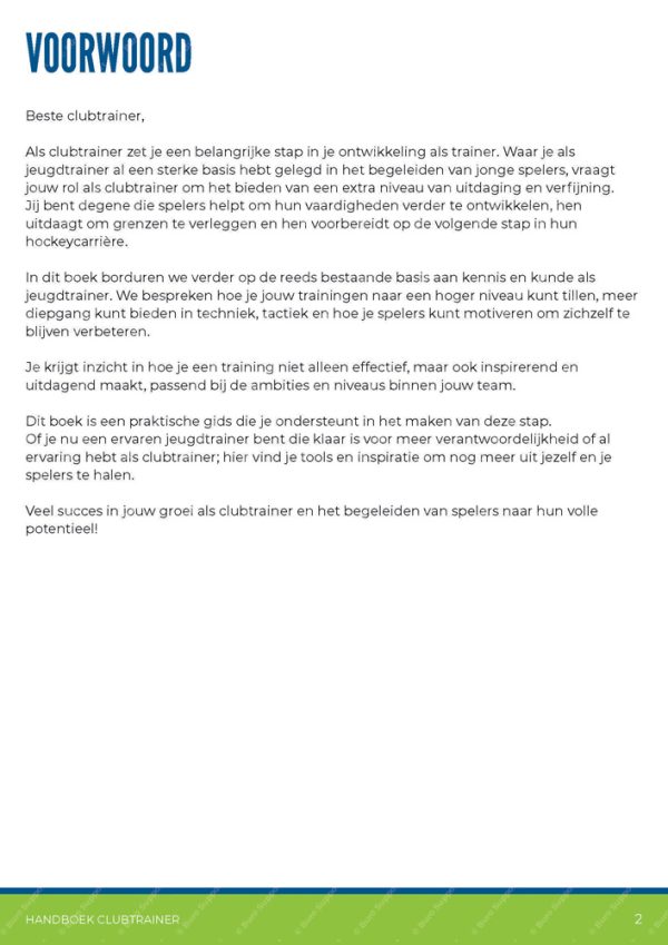 Handboek Clubtrainer - Afbeelding 3